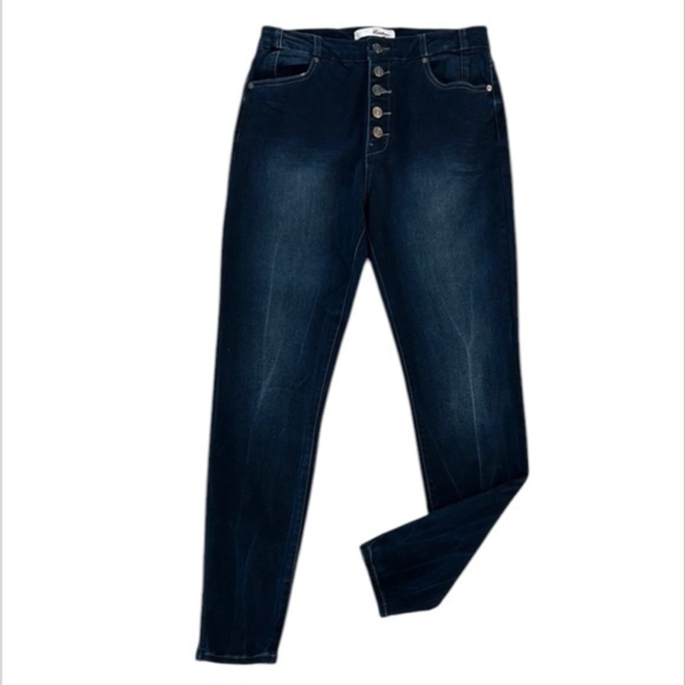 KanCan High Waisted Exposed Button Fly Ankle Skinny jeans size 29